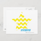 ZigZag Yellow 3 Postkarte (Vorne/Hinten)