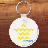 ZigZag Yellow 3 Schlüsselanhänger (Vorderseite)