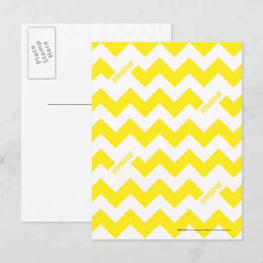 ZigZag Yellow Postkarte (Vorne/Hinten)