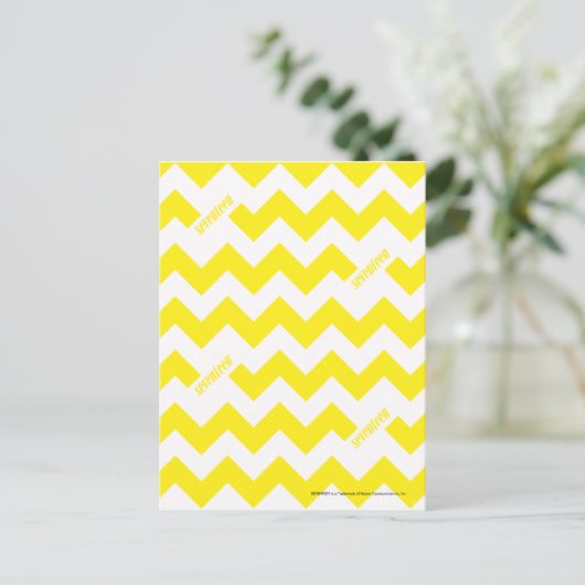 ZigZag Yellow Postkarte (Stehend Vorderseite)