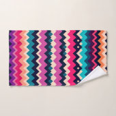 Zigzag Zickzack farbiges Muster Handtuch (Handtuch)