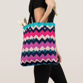 Zigzag Zickzack farbiges Muster Tasche (Von Nahem)