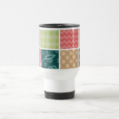 Zigzag, Zickzack, Gingham, Polka Dots, Ihr Name Reisebecher (Mittel)
