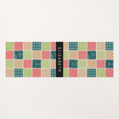 Zigzag, Zickzack, Gingham, Polka Dots, Ihr Name Yogamatte (Vorderseite (Horizontal))