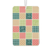 Zigzag, Zickzack, Gingham, Polka Dots, Patchwork Autolufterfrischer (Rückseite)