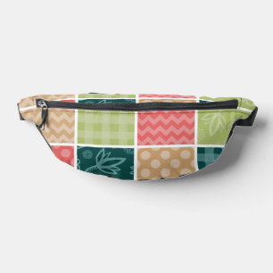 Zigzag, Zickzack, Gingham, Polka Dots, Patchwork Bauchtasche