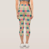 Zigzag, Zickzack, Gingham, Polka Dots, Patchwork Capri Leggings (Rückseite)