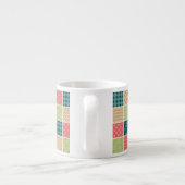 Zigzag, Zickzack, Gingham, Polka Dots, Patchwork Espressotasse (Rückseite)