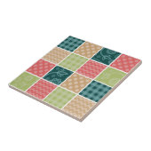 Zigzag, Zickzack, Gingham, Polka Dots, Patchwork Fliese (Seite)