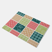 Zigzag, Zickzack, Gingham, Polka Dots, Patchwork Fußmatte (Schrägansicht)