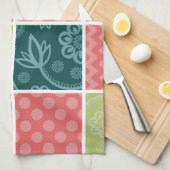 Zigzag, Zickzack, Gingham, Polka Dots, Patchwork Geschirrtuch (Viertel Falte)