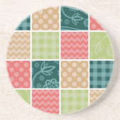 Zigzag, Zickzack, Gingham, Polka Dots, Patchwork Getränkeuntersetzer (Vorne)