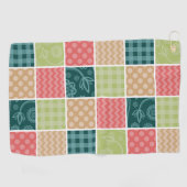 Zigzag, Zickzack, Gingham, Polka Dots, Patchwork Golfhandtuch (Horizontal)