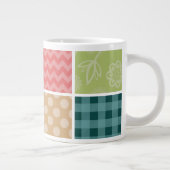 Zigzag, Zickzack, Gingham, Polka Dots, Patchwork Jumbo-Tasse (Rechts)