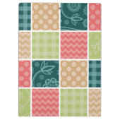Zigzag, Zickzack, Gingham, Polka Dots, Patchwork Klemmbrett (Rückseite)