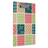 Zigzag, Zickzack, Gingham, Polka Dots, Patchwork Klemmbrett (Rechts)