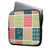 Zigzag, Zickzack, Gingham, Polka Dots, Patchwork Laptopschutzhülle (Vorderseite Links)