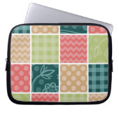 Zigzag, Zickzack, Gingham, Polka Dots, Patchwork Laptopschutzhülle (Vorderseite)