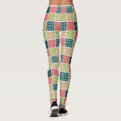 Zigzag, Zickzack, Gingham, Polka Dots, Patchwork Leggings (Rückseite)