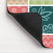 Zigzag, Zickzack, Gingham, Polka Dots, Patchwork Mousepad (Ecke)