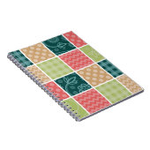Zigzag, Zickzack, Gingham, Polka Dots, Patchwork Notizblock (Rechte Seite)