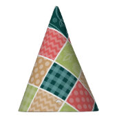 Zigzag, Zickzack, Gingham, Polka Dots, Patchwork Partyhütchen (Rechts)