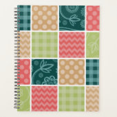 Zigzag, Zickzack, Gingham, Polka Dots, Patchwork Planer (Vorderseite)