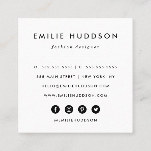 Zigzag, Zickzack, Gingham, Polka Dots, Patchwork Quadratische Visitenkarte (Rückseite)