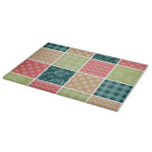 Zigzag, Zickzack, Gingham, Polka Dots, Patchwork Schneidebrett (Ecke)