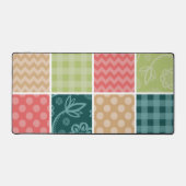 Zigzag, Zickzack, Gingham, Polka Dots, Patchwork Schreibtischunterlage (Vorderseite)