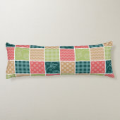 Zigzag, Zickzack, Gingham, Polka Dots, Patchwork Seitenschläferkissen (Rückseite)