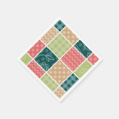 Zigzag, Zickzack, Gingham, Polka Dots, Patchwork Serviette (Ecke)