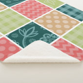 Zigzag, Zickzack, Gingham, Polka Dots, Patchwork Sherpadecke (3/4)