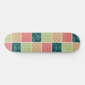 Zigzag, Zickzack, Gingham, Polka Dots, Patchwork Skateboard (Horizontal)