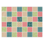 Zigzag, Zickzack, Gingham, Polka Dots, Patchwork Tischdecke (Vorderseite (Horizontal))