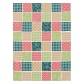 Zigzag, Zickzack, Gingham, Polka Dots, Patchwork Tischdecke (Vorderseite)
