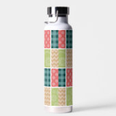 Zigzag, Zickzack, Gingham, Polka Dots, Patchwork Trinkflasche (Rechts)