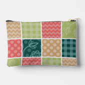 Zigzag, Zickzack, Gingham, Polka Dots, Patchwork Zubehörtasche (Rückseite)