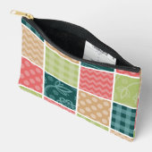 Zigzag, Zickzack, Gingham, Polka Dots, Patchwork Zubehörtasche (Offen)