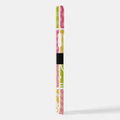 Zigzag, Zickzack, Polka Dots, Gingham, Ihr Name iPhone Hülle (Rechte Seite)