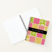 Zigzag, Zickzack, Polka Dots, Gingham, Ihr Name Notizblock (Innenseite)