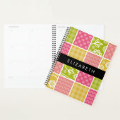 Zigzag, Zickzack, Polka Dots, Gingham, Ihr Name Planer (Anzeige)