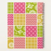Zigzag, Zickzack, Polka Dots, Gingham, Ihr Name Planer (Rückseite)