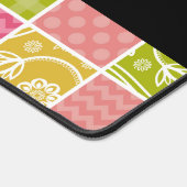 Zigzag, Zickzack, Polka Dots, Gingham, Ihr Name Schreibtischunterlage (Ecke)
