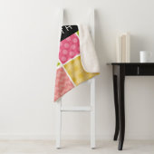 Zigzag, Zickzack, Polka Dots, Gingham, Ihr Name Sherpadecke (Beispiel)