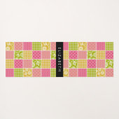 Zigzag, Zickzack, Polka Dots, Gingham, Ihr Name Yogamatte (Rückseite (Horizontal))