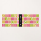 Zigzag, Zickzack, Polka Dots, Gingham, Ihr Name Yogamatte (Vorderseite (Horizontal))