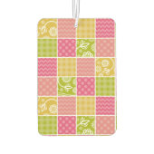 Zigzag, Zickzack, Polka Dots, Gingham, Patchwork Autolufterfrischer (Rückseite)