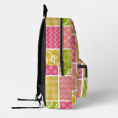 Zigzag, Zickzack, Polka Dots, Gingham, Patchwork Bedruckter Rucksack (Links)