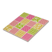 Zigzag, Zickzack, Polka Dots, Gingham, Patchwork Fliese (Seite)